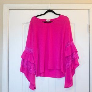 XL Umgee lace bell sleeve bohemian shirt